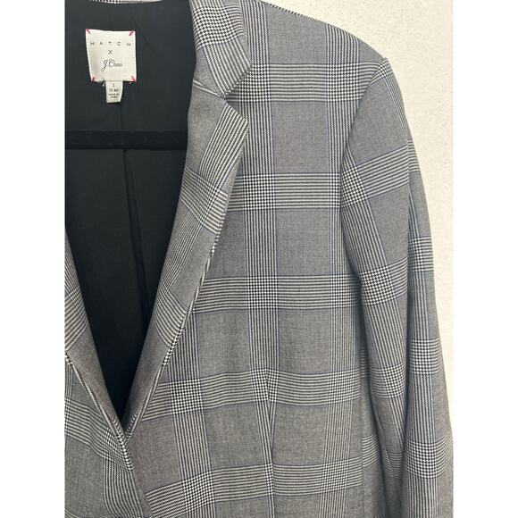 HATCH x J. Crew Maternity Regent Blazer in Gray Glen Plaid Size 1 Small-Medium - Picture 2 of 13